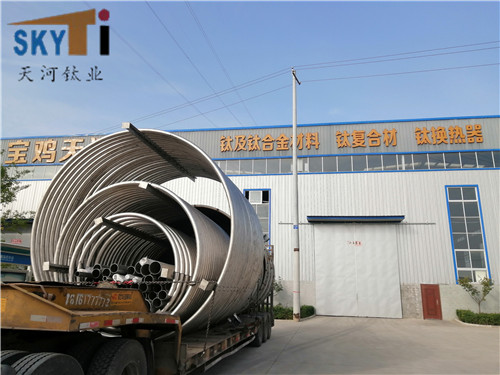 TA2 鈦盤(pán)管一批發(fā)貨